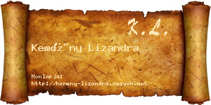 Kemény Lizandra névjegykártya